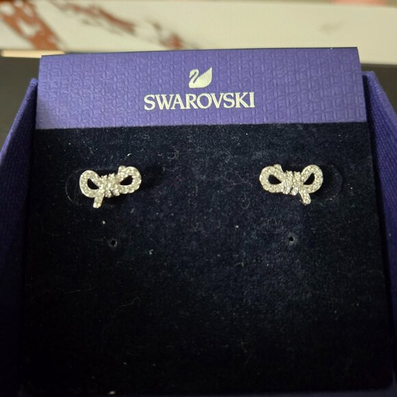 Swarovski Jewelry - Swarovski Crystal Bow earrings